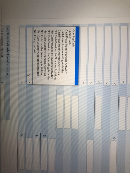 Financing Activities Net Cash Used for Investing Activities Net Cash Used for