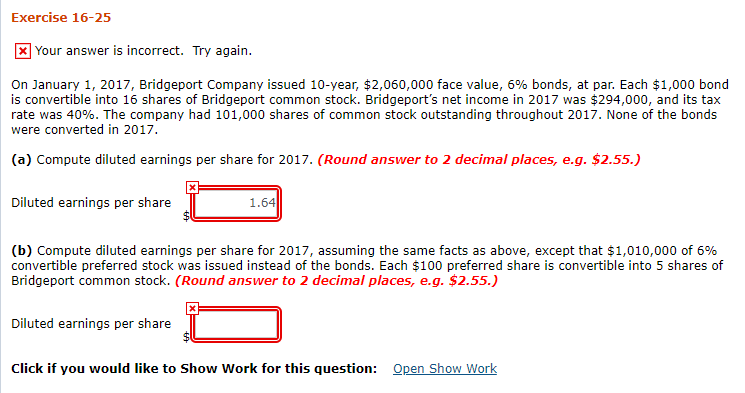  Exercise 16-25 Your answer is incorrect. Try again. On January 1,