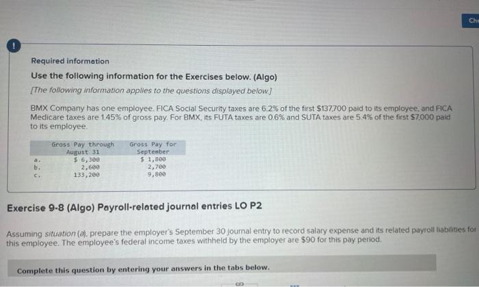 I need all 4 done please !!! Required information Use the following