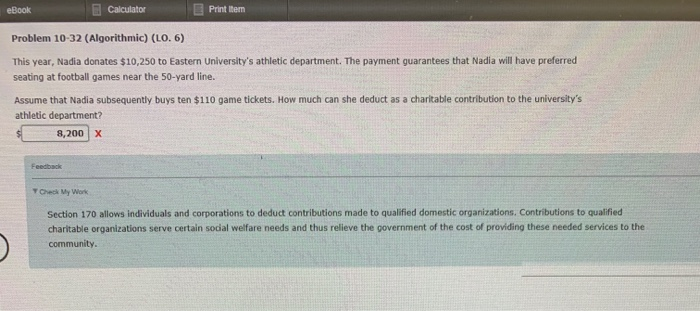  eBook Calculator Print tem Problem 10-32 (Algorithmic) (LO. 6) This year,