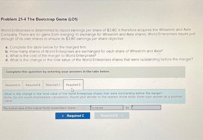 and Axle shares, World Enterprises issues just enough orits own sheres to