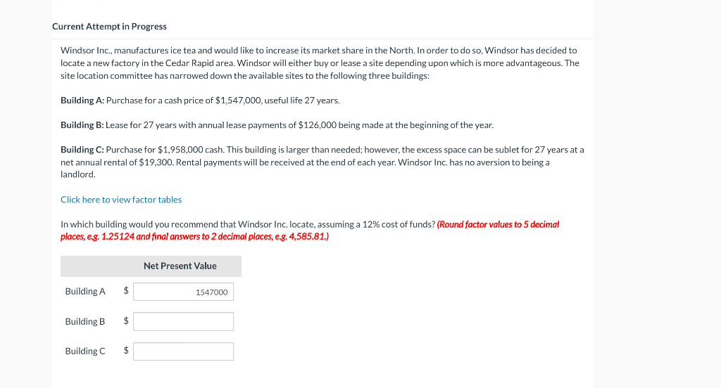 Current Attempt in Progress Windsor Inc., manufactures ice tea and would