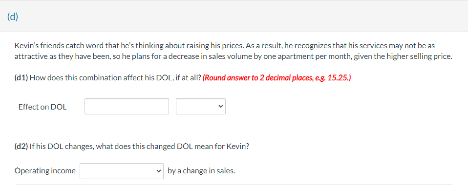he increases his selling price by 20% and maintains the same volume