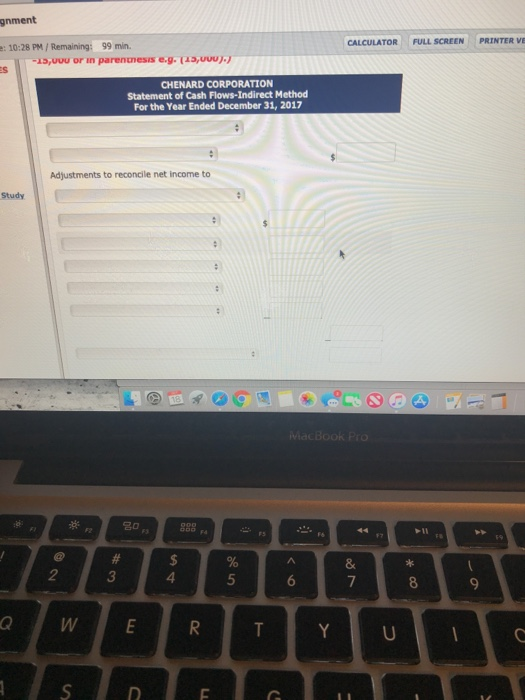 192 The following information is available for Chenard Corporation for the year