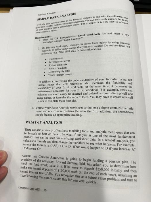  SIMPLE DATA ANALYSIS With the dara you nous have in the