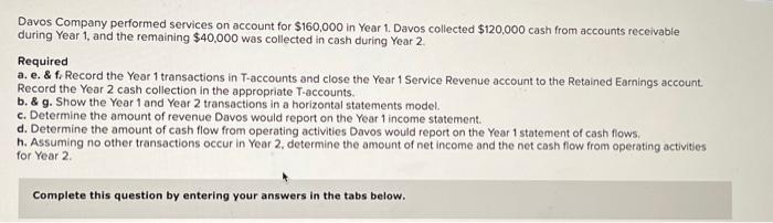 End. Bal. Year 2 Record the Year 1 transactions in T-accounts and