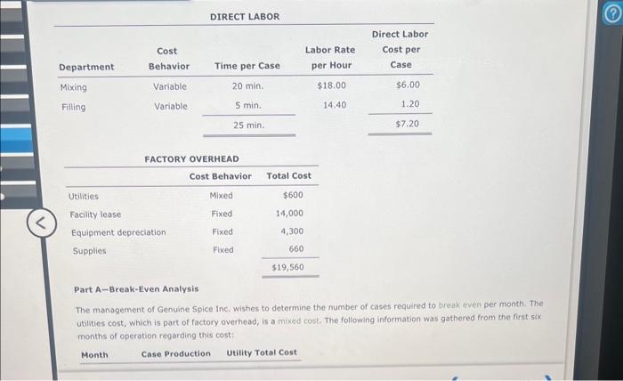 You must complete part A before completing parts B and C. Genuine