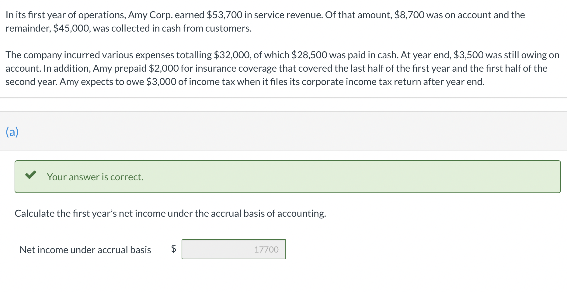under the cash basis of accounting. Net income under cash basis In