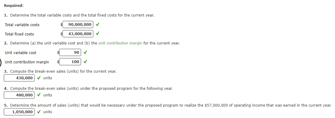 Present and Proposed Conditions Portmann Company, operating at full capacity, sold 1,000,000