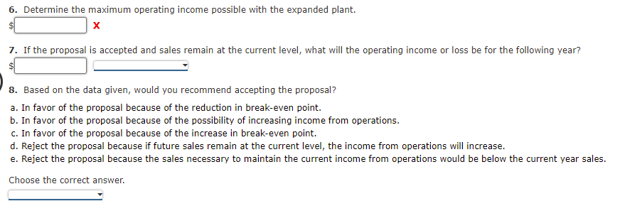 units at a price of $190 per unit during the current year.