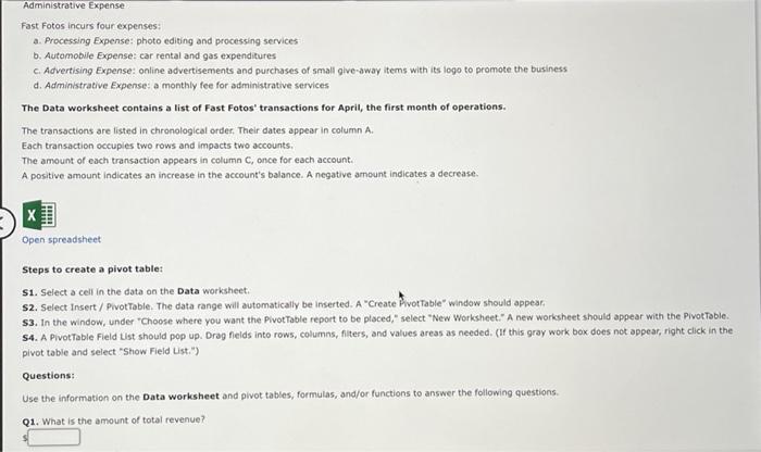 of the accounting equation. - Extract information from a data set using