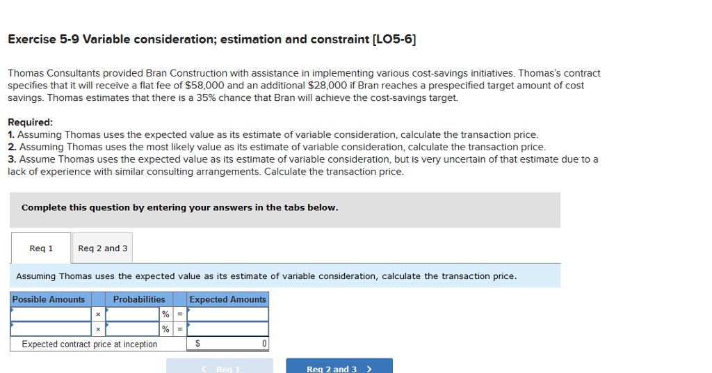 various cost-savings initiatives. Thomas's contract specifies that it will receive a flat