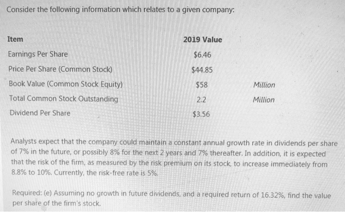 the company could maintain a constant annual growth rate in dividends per