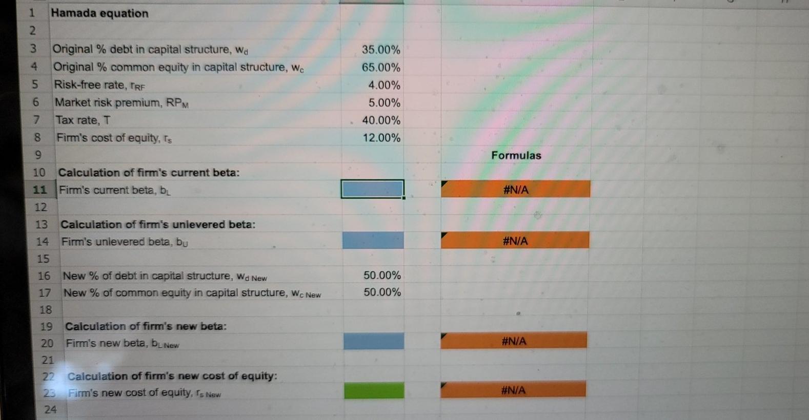 is trying to establish its optimal capital structure. Its current capital structure