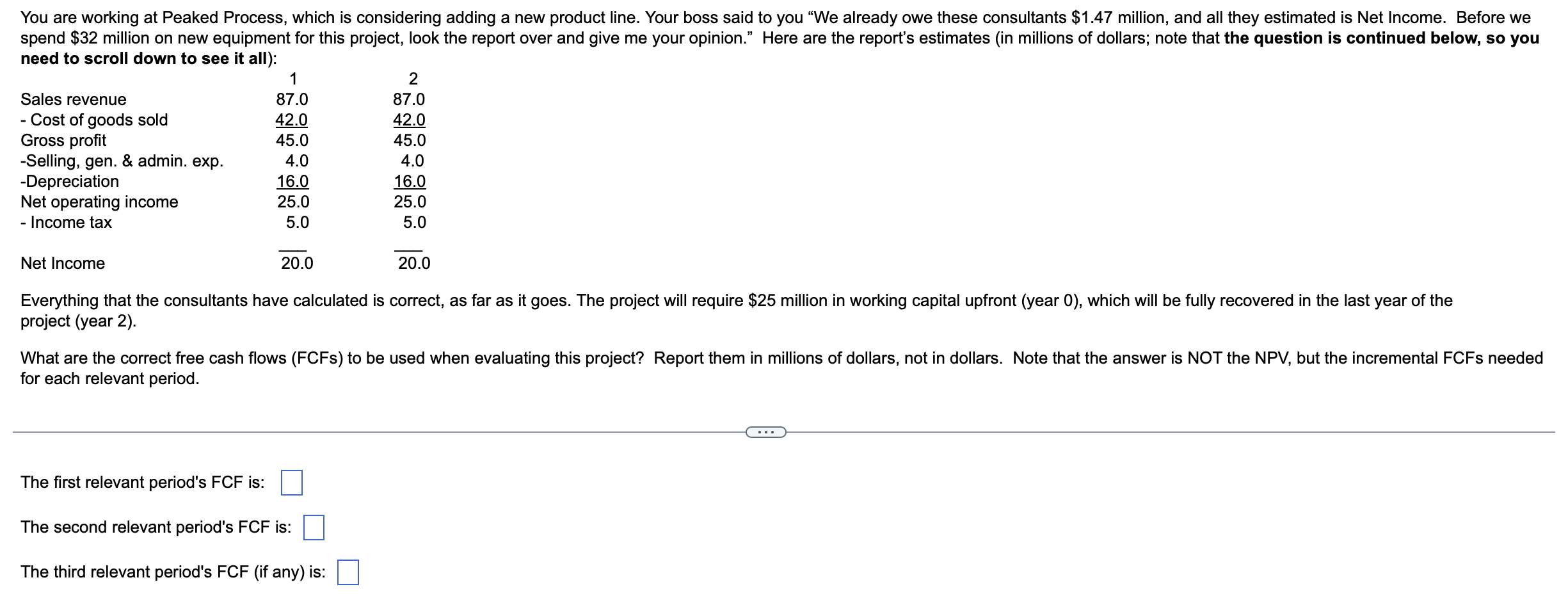  project (year 2). for each relevant period. The first relevant period's