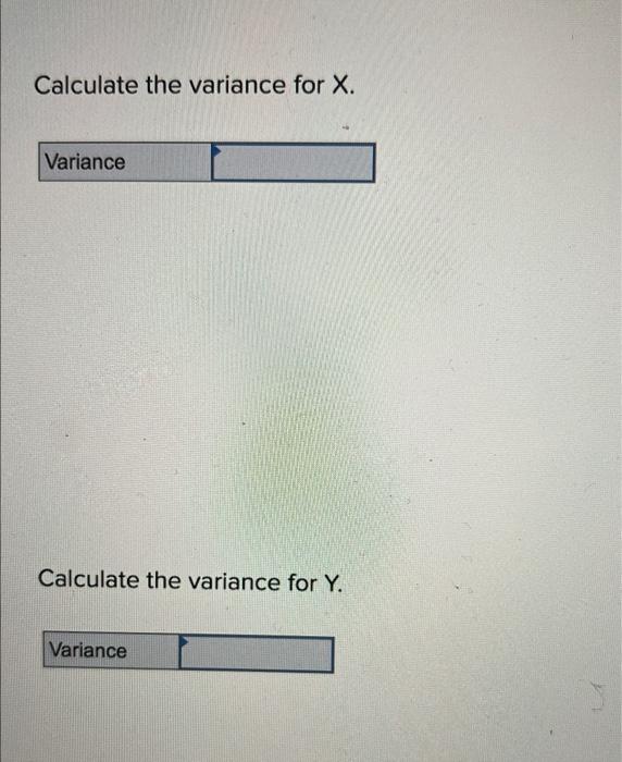 and the standard deviations for X and Y. Returns Year Y 1