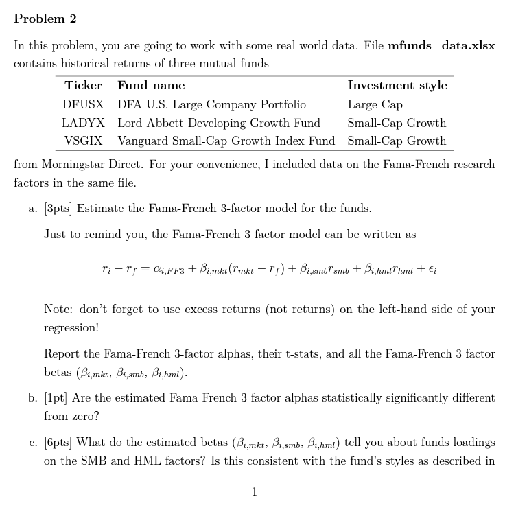 In this problem, you are going to work with some real-world