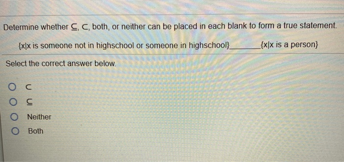  Determine whether C, C, both, or neither can be placed in