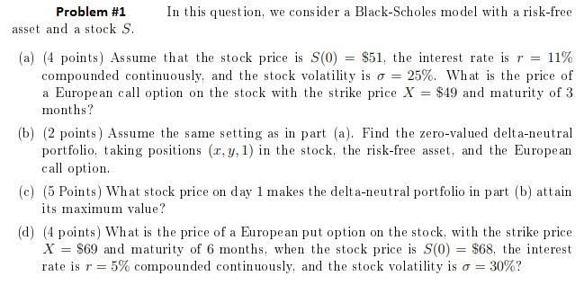 I need part (a), (b) and (c): In this question, we consider