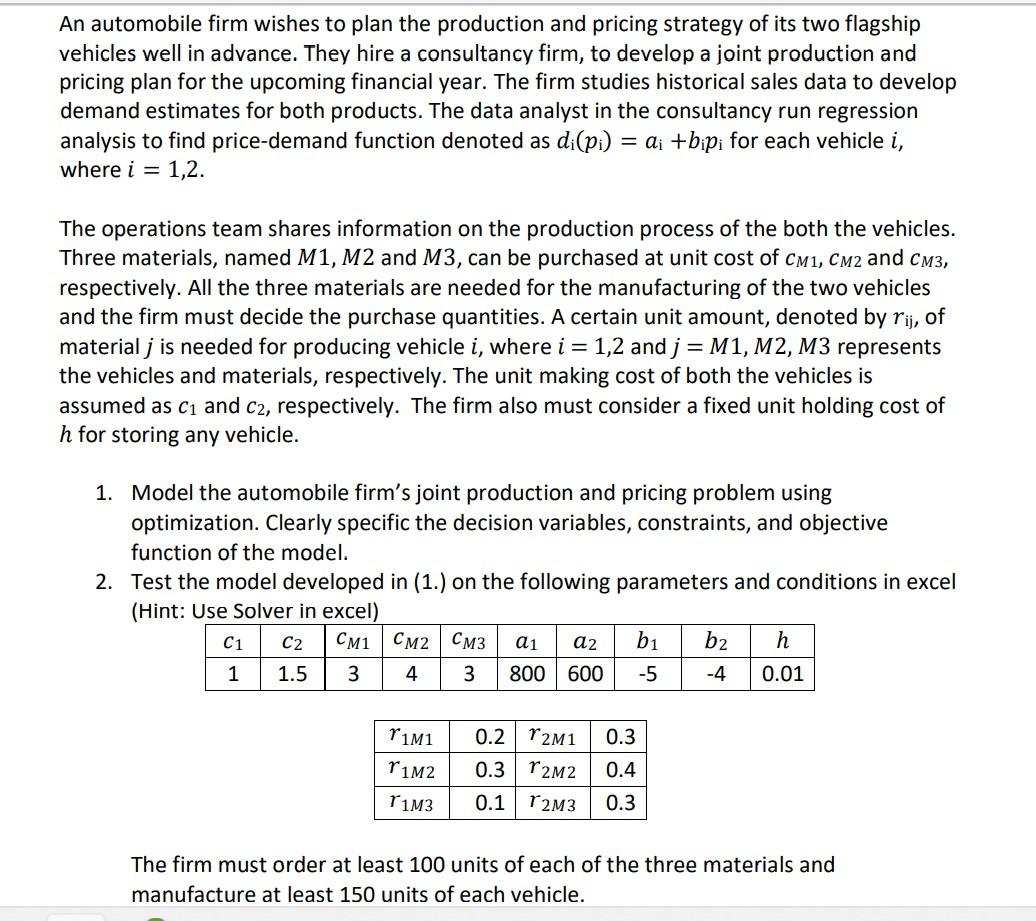 This is a pricing optimization question of linear programming. Plz solve the