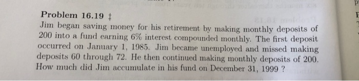  Please do not use excel. Please show work by hand. The