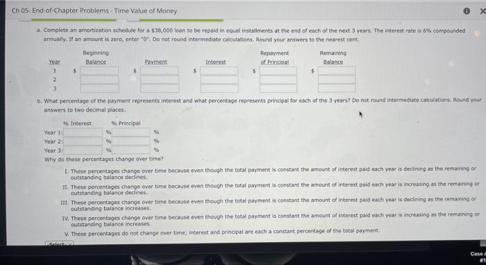  Ch 05 End-of-Chapter Problems. Time Value of Money a Complete an