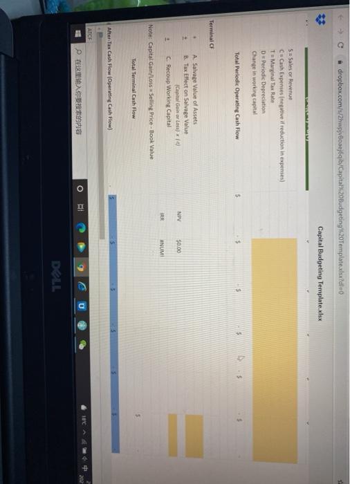 the MACRS five-year class, and it will have a salvage value at