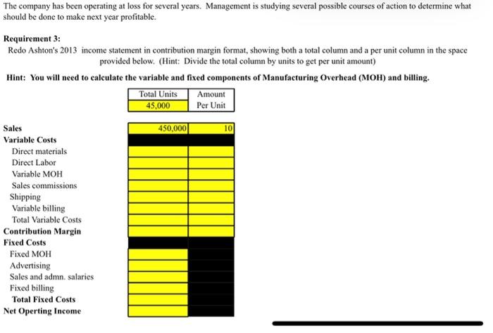 to calculate the following Show your work ha ANSWER Variable cost per