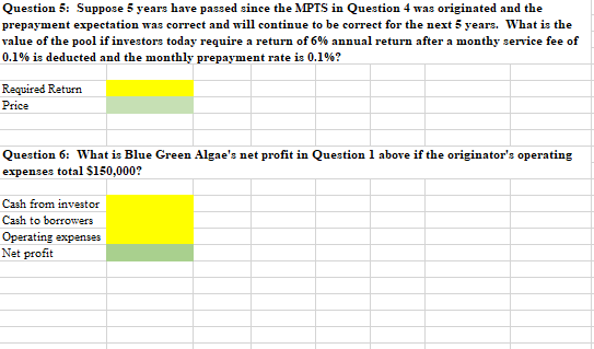 loans require monthly payments. Initial Pool Balance Annual Interest Rate % Maturity