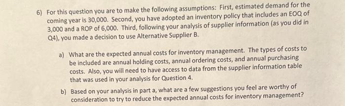 Consider yourself a summer intern and your assignment is to put what