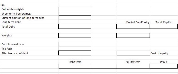 I need help with #4 in excel. Your task is to make