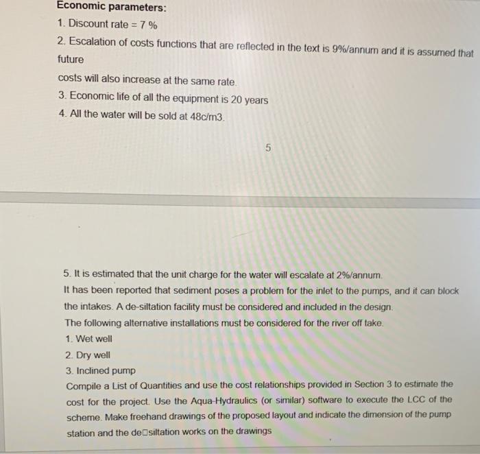 from the Orange River and supply it to a treatment plant. Details