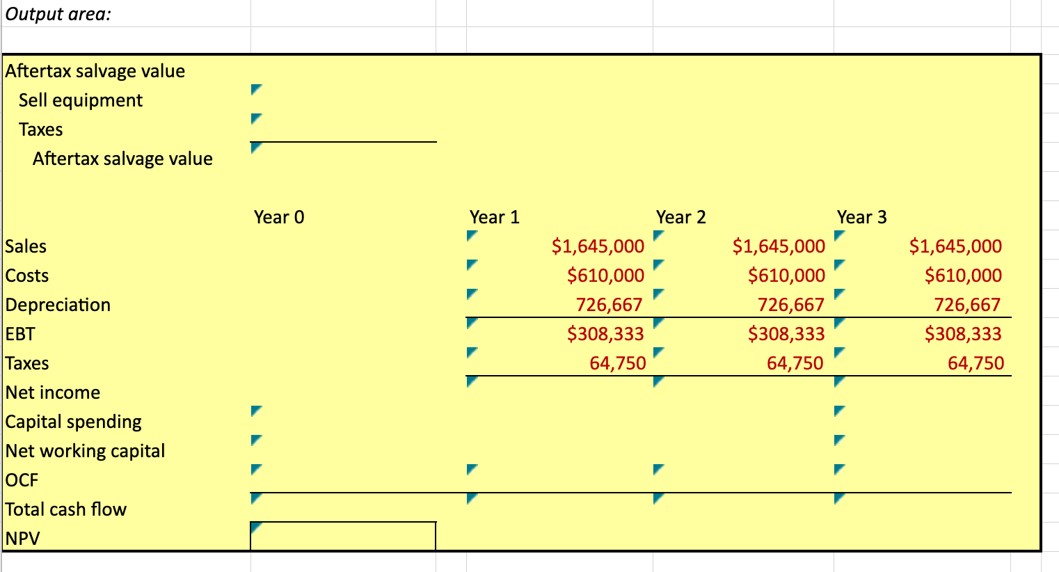 expansion project that requires an initial fixed asset investment of $2.18 million.