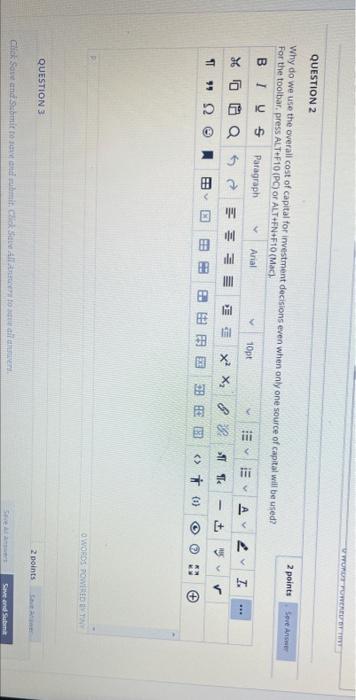  YOUT POWERTUS Sove Answer QUESTION 2 2 points Why do we