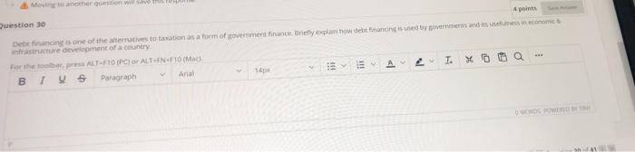  Moving to another will A points Question 30 Det financing one