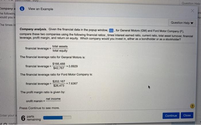 these two companies using the following financial ratios: times interest earned ratio,