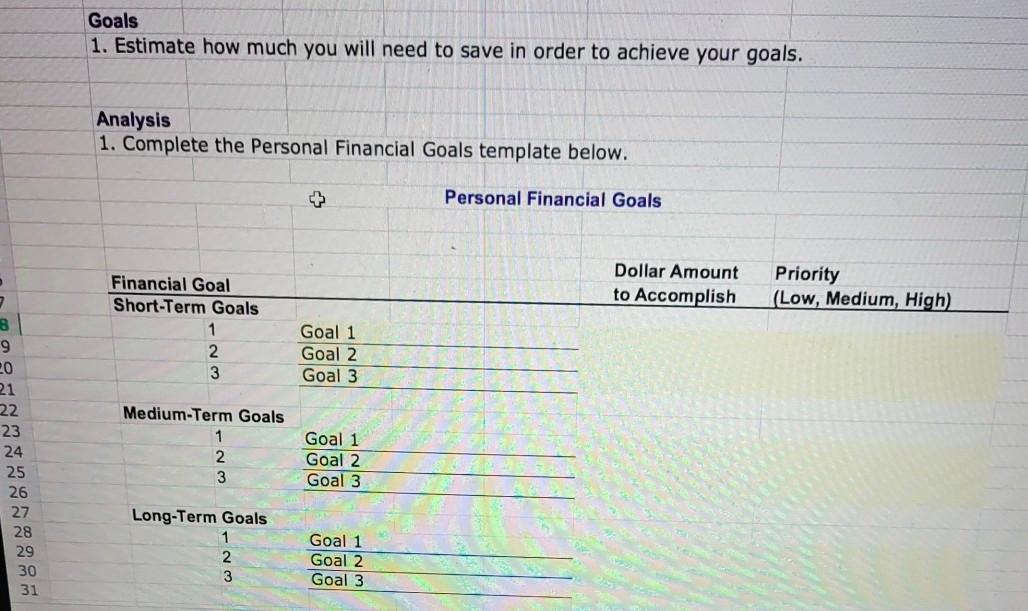  savings goals cash flow bank service build your own financial plan