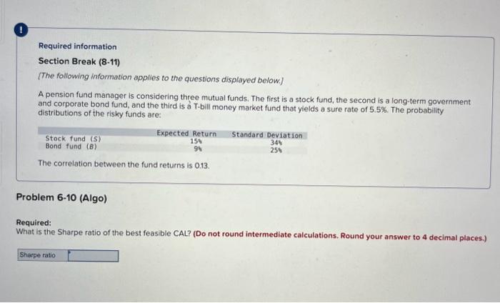 [The following information applies to the questions displayed below.] A pension fund