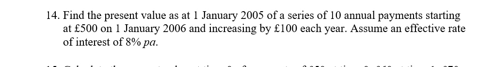 note: may you please solve and explain with using formulas 14.