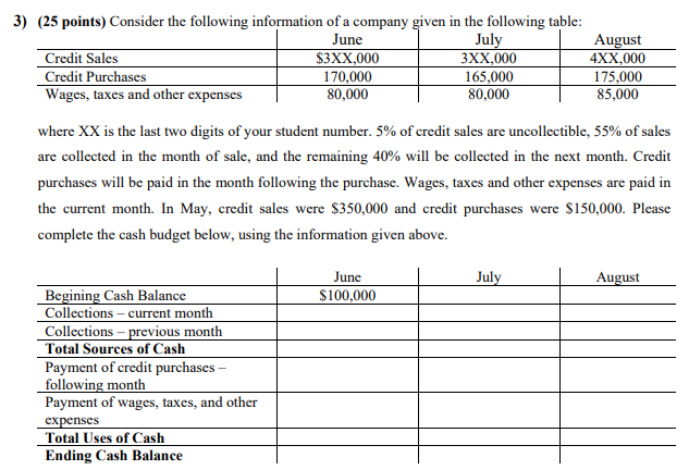 last digits for student number : 38 3) (25 points) Consider