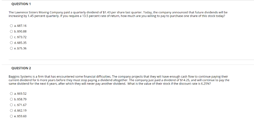 I really need help with these 2 questions.... QUESTION 1 The Lawrence