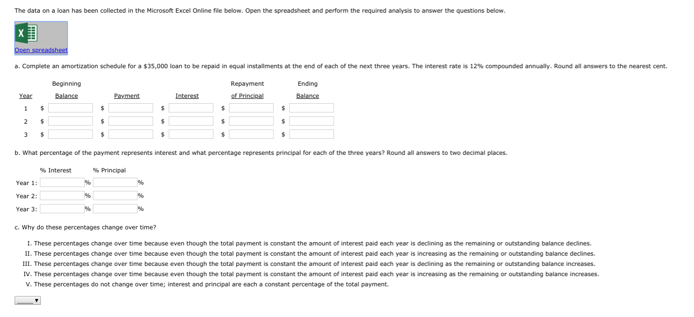  The data on a loan has been collected in the Microsoft