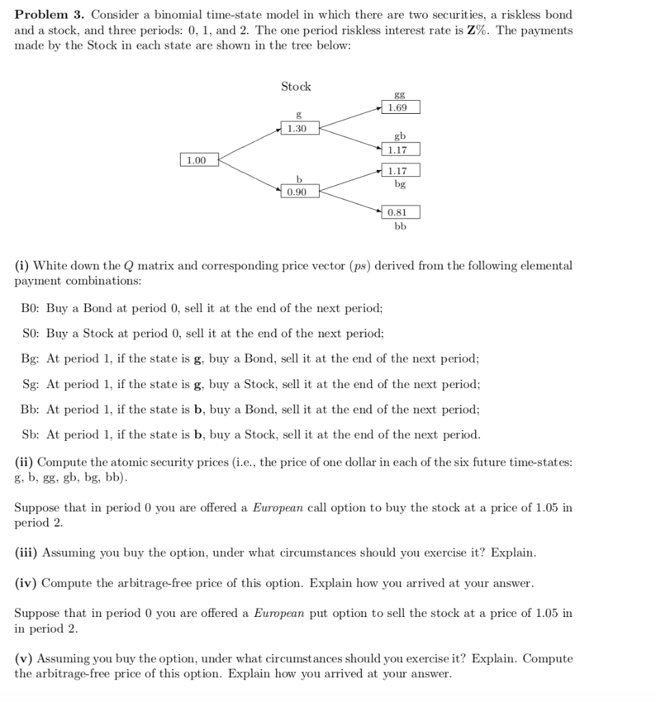 A number Z appears in each of the three Problems. It is