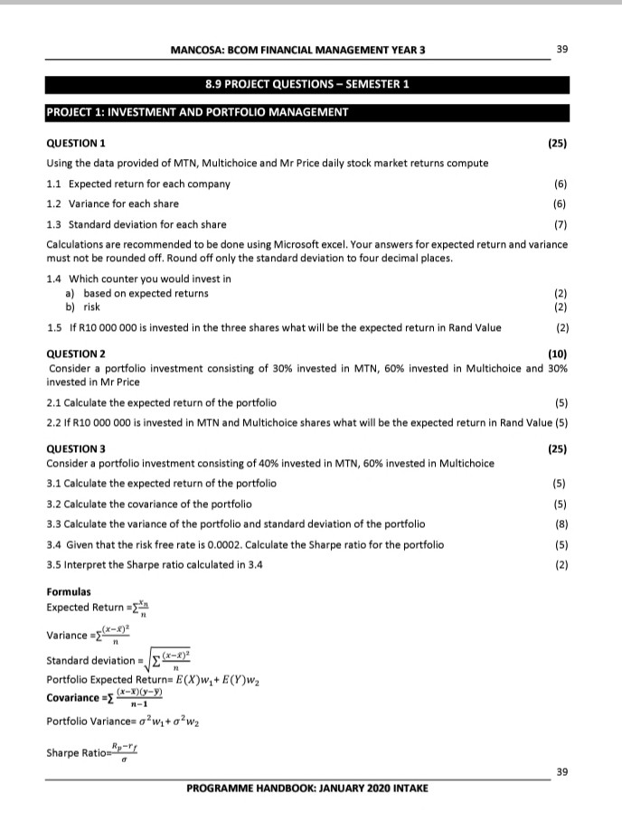 This is all the data I was given. This is all
