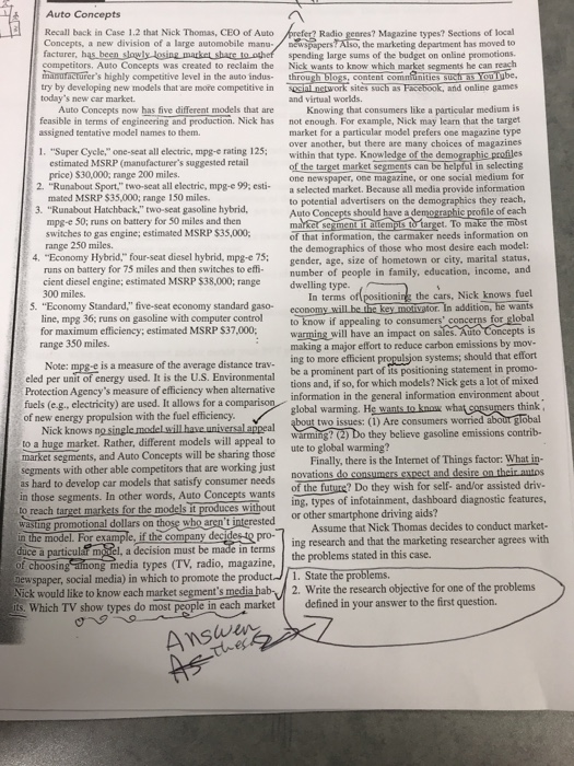  Help me with this case study please Auto Concepts ecall back