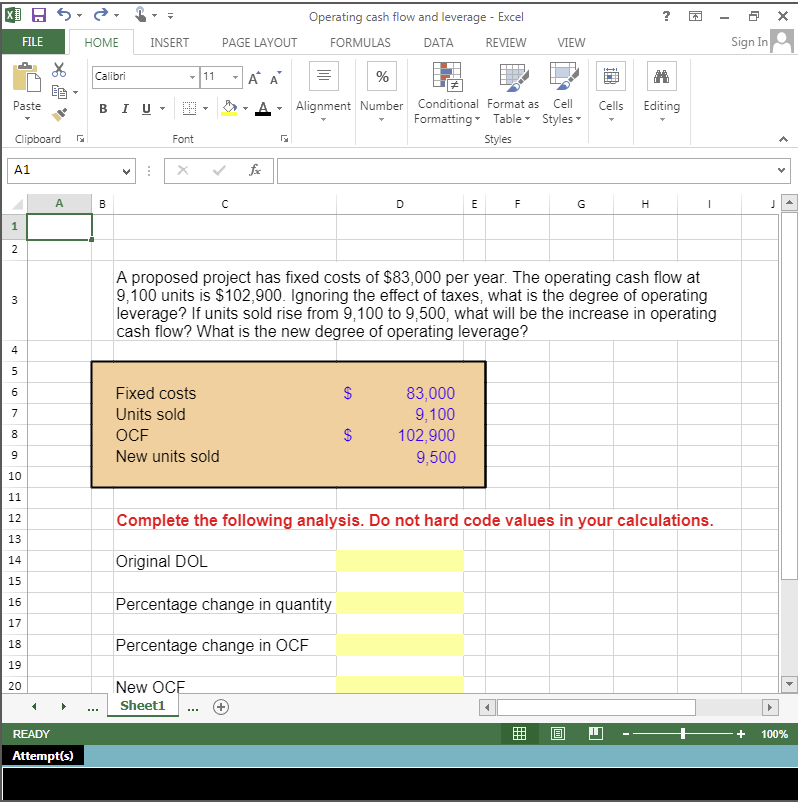HS ? 5 x Operating cash flow and leverage - Excel