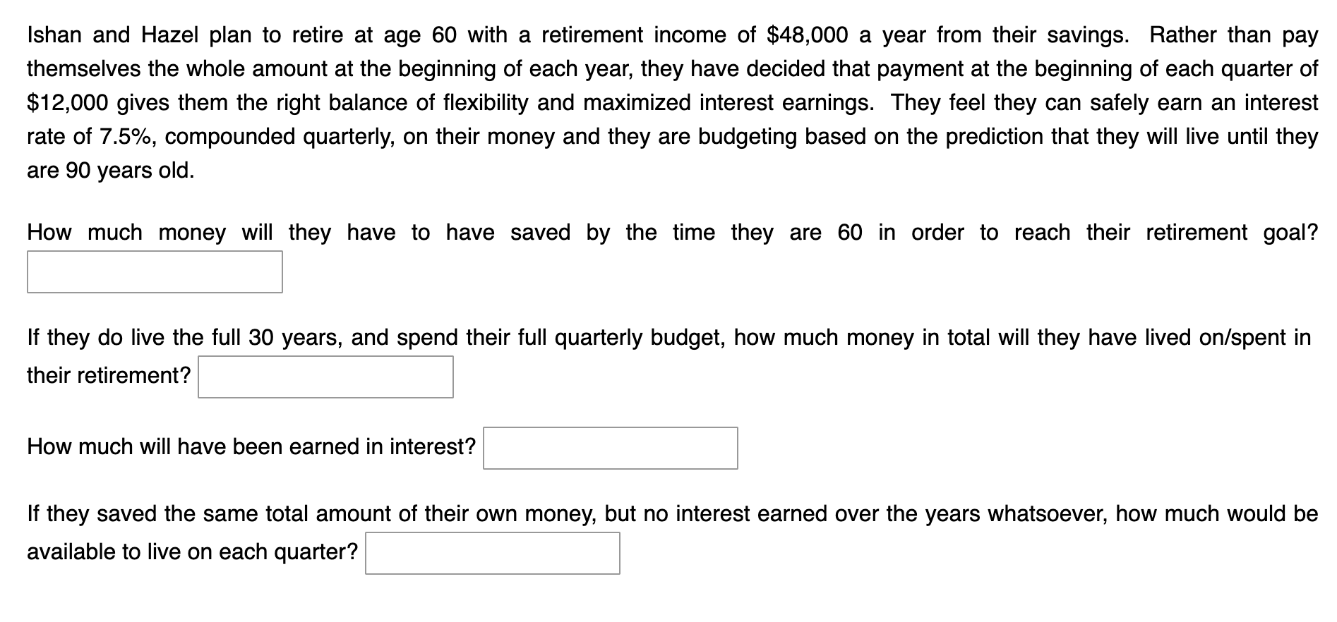 currently, so they have just 20 years to save up the total