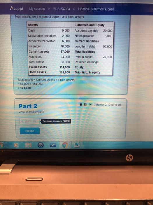  Chttps//accepil.com/solveassignmentibe /1338problemNo- My courses > BUS 34204 > Financial statements, cash