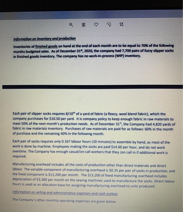 were recently hired as an assistant controller at the Fuzzy Slipper Sock