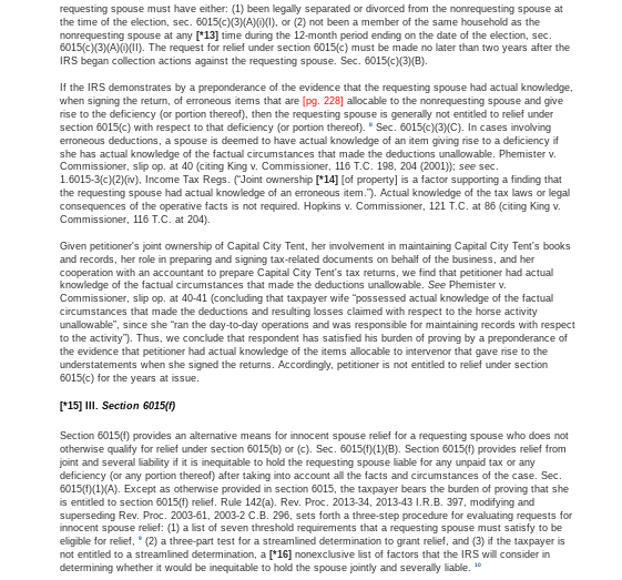 Year(s): Opinion by Nega, J. Years 2010, 2011 Decision for Commissioner. Disposition: